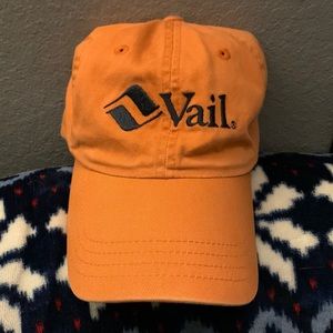 Burnt orange Vail Colorado unisex cap.